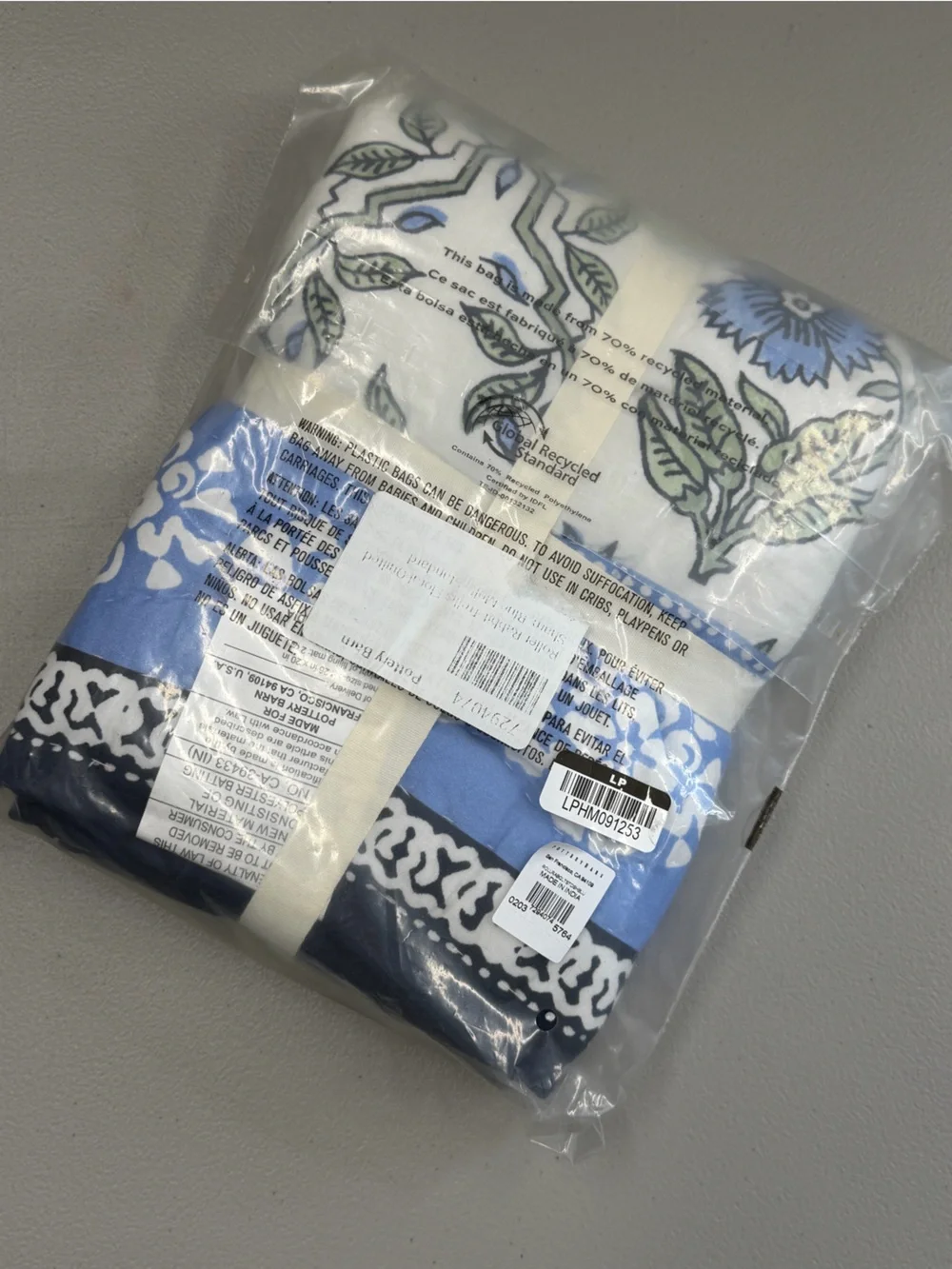 Pottery Barn x Roller Rabbit Trellis Floral Quilted Standard Pillow Sham Cover